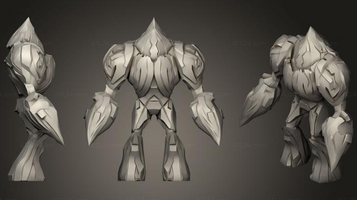 Figurines heroes, monsters and demons (Golem2, STKM_0831) 3D models for cnc